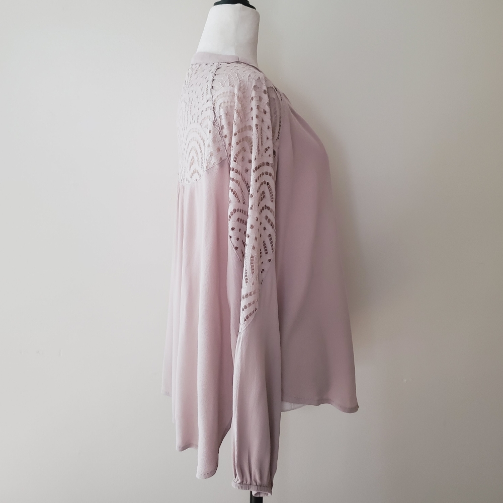 Gentle Fawn Lace Inset Button Down Blouse - Picture 5 of 16